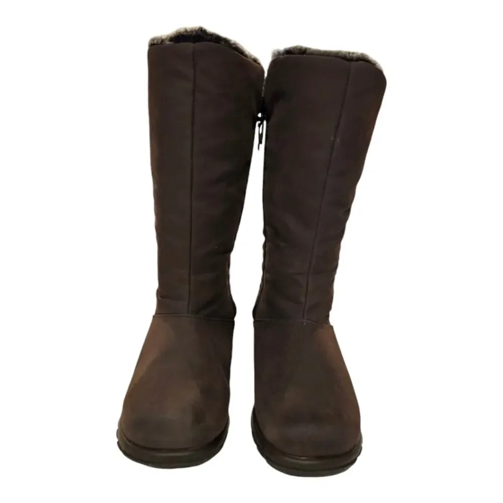 Toe Warmers Janet Brown Faux Fur Lined Winter Boots Made in Canada 7.5 M